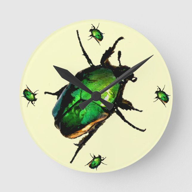 Scarab Beetle Round Clock (Front)