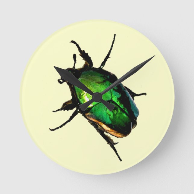 Scarab Beetle Round Clock (Front)