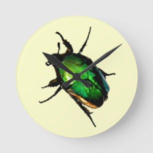 Scarab Beetle Round Clock