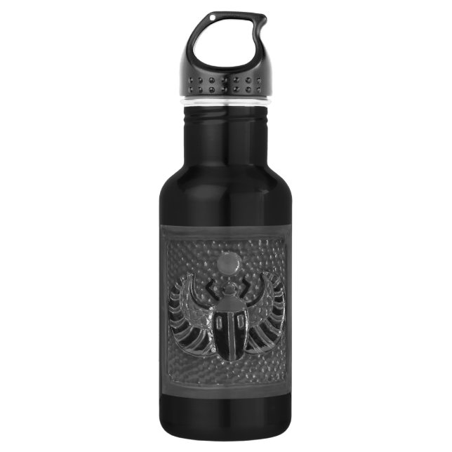 Scarab black water bottle (Front)