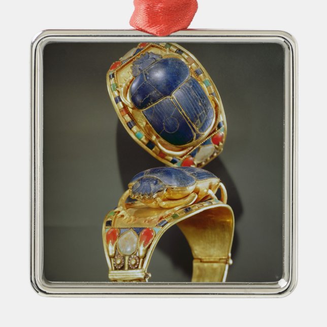 Scarab bracelet, from the Tomb of Tutankhamun Metal Tree Decoration (Front)