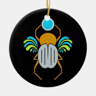SCARAB ornament, double-sided Ceramic Tree Decoration