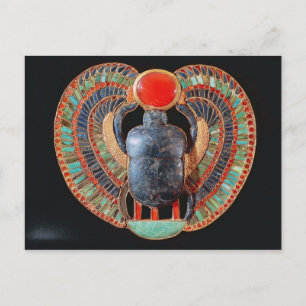 Scarab pectoral, from the tomb of Tutankhamun Postcard