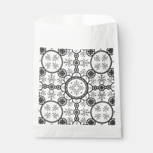 Scarab tile line pattern favour bags (Front)