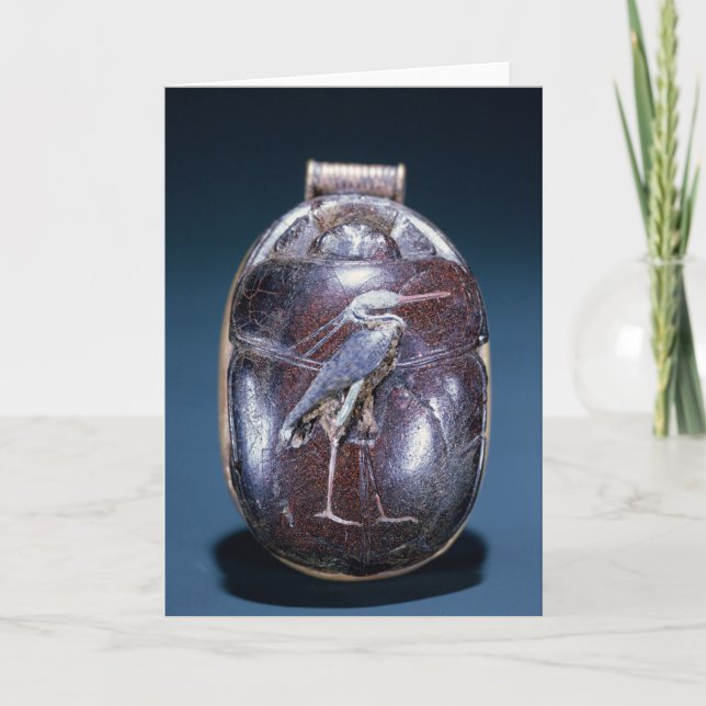 Scarab with Heron, from Tomb of Tutankhamun Card (Front)