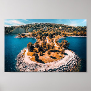 Scarborough Bluffs Canada stylized Poster