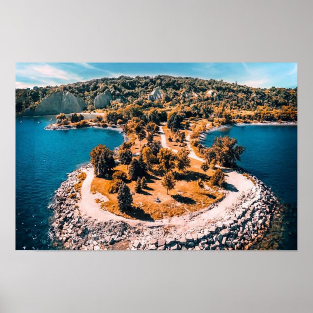 Scarborough Bluffs Canada stylized Poster (Front)