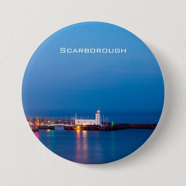 Scarborough Lighthouse 7.5 Cm Round Badge (Front)