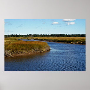 Scarborough Marsh (saltwater) Maine Poster