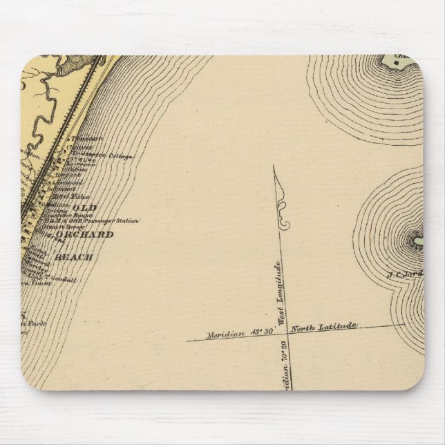 Scarborough, Old Orchard, Saco, Biddeford Mouse Mat (Front)