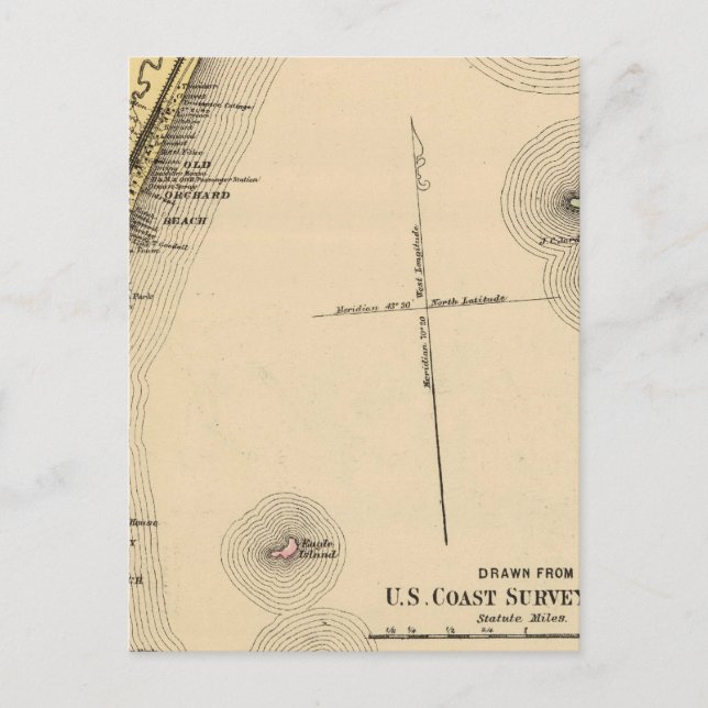 Scarborough, Old Orchard, Saco, Biddeford Postcard (Front)