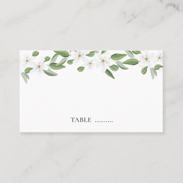 Scarborough Sage Wedding Seating Place Cards (Front)