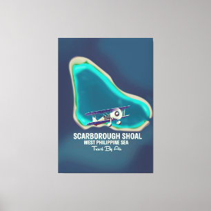 Scarborough Shoal West Philippine Sea Map Canvas Print