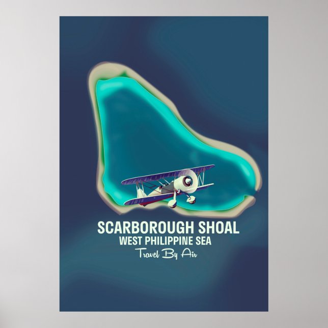 Scarborough Shoal West Philippine Sea Map Poster (Front)