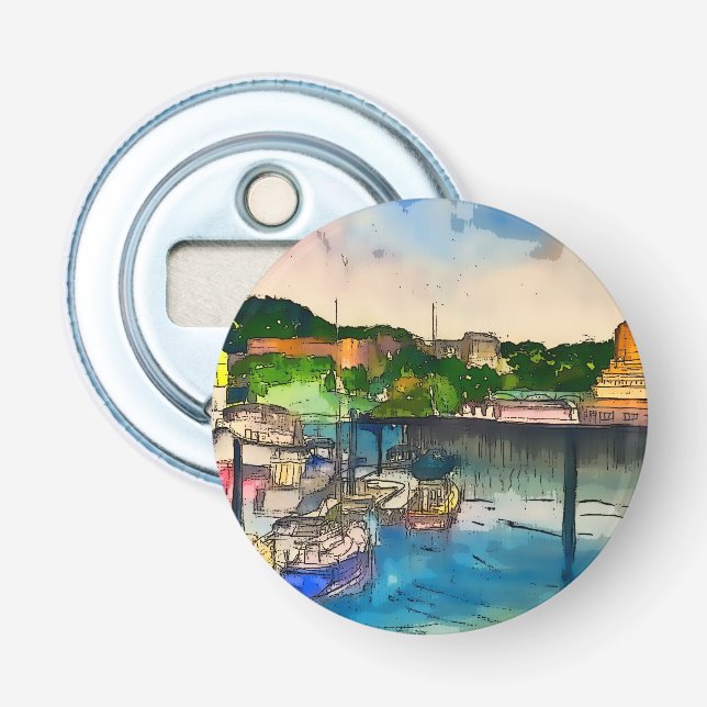 Scarborough Watercolour  Bottle Opener (Front)