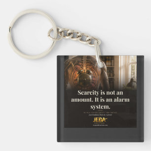 Scarcity Is an Alarm System Book Quote Key Ring