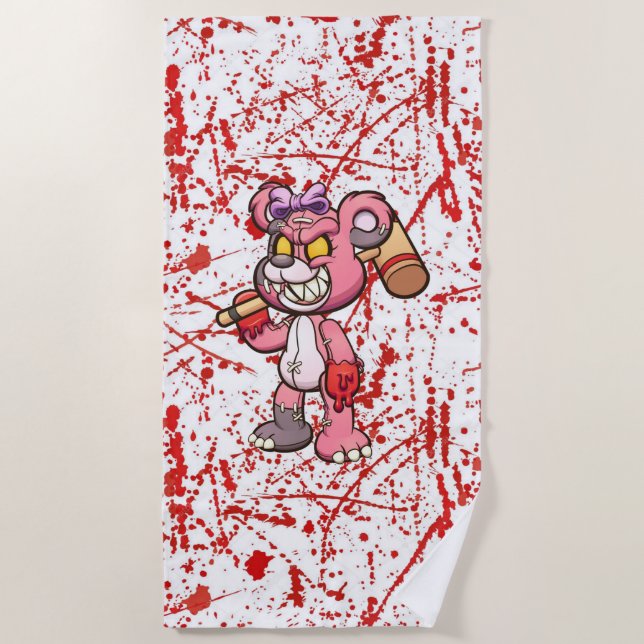 Scare Bear Beach Towel (Front)