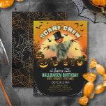 Scare Crew Halloween Birthday or Party ID1001 Invitation<br><div class="desc">A pumpkin-head scarecrow, glowing Jack O 'Lanterns against a shining moon background invite you to join the 'Scare-Crew'. This invite works well for a boy's Halloween birthday party. Bold typography along with your own event details on this colourful invitation, can be customised to suit other types of event. Search ID1001...</div>