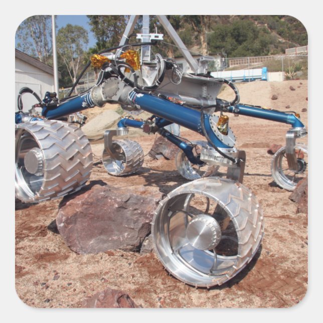 Scarecrow, a mobility-testing model square sticker (Front)