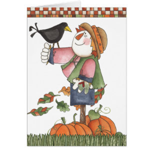 Scarecrow and crow