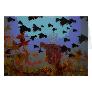 scarecrow and crows