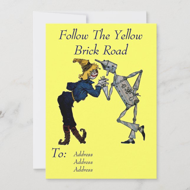 Scarecrow and Tin Man Invitation (Front)