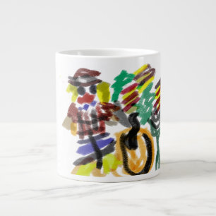 Scarecrow autumn sweet  large coffee mug