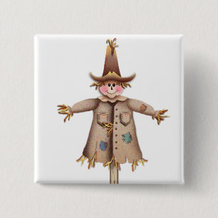 SCARECROW by SHARON SHARPE 15 Cm Square Badge