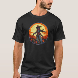 Scarecrow Cornfield Nightmare Harvesting Fear T-Shirt