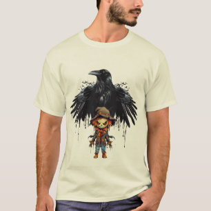 Scarecrow,Crow, Halloween T-Shirt