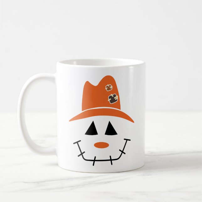 Scarecrow Faces Fall Coffee Mug (Left)