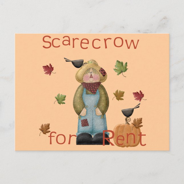 Scarecrow for rent postcard (Front)