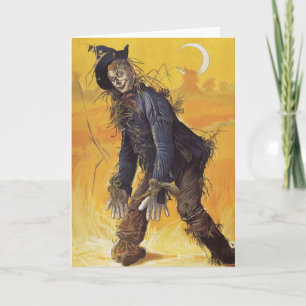 Scarecrow from Wizard of Oz, Vintage Fairy Tales Card