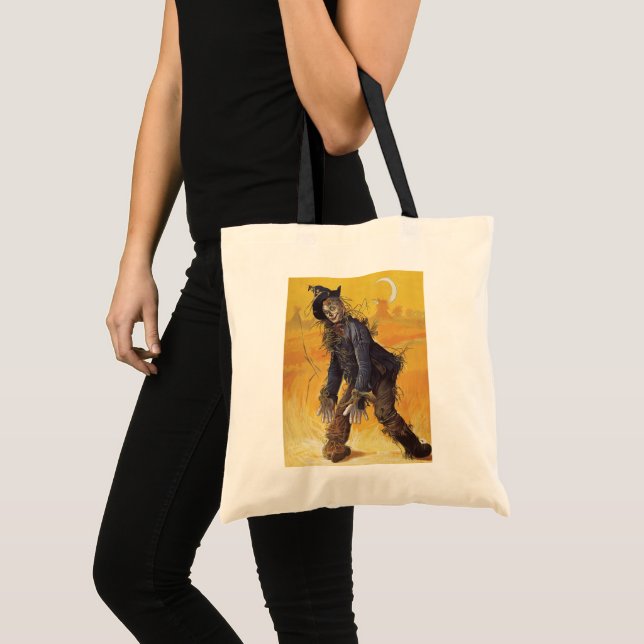 Scarecrow from Wizard of Oz, Vintage Fairy Tales Tote Bag (Front (Product))