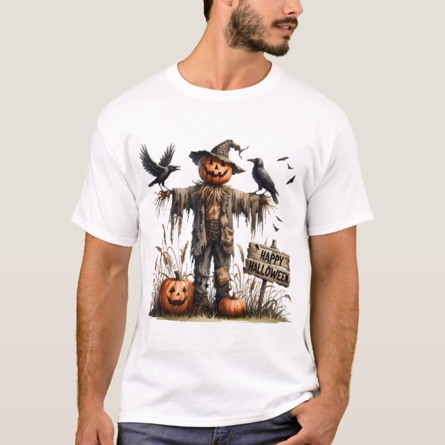 Scarecrow Halloween Men’s or Women’s T shirt. T-Shirt (Front)