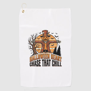 Scarecrow Halloween Shirt Vintage Engraving Harves Golf Towel