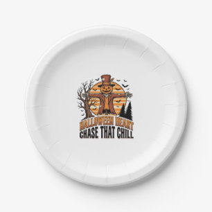 Scarecrow Halloween Shirt Vintage Engraving Harves Paper Plate