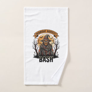 Scarecrow Halloween Shirt Vintage Engraving Party Hand Towel
