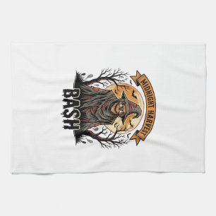 Scarecrow Halloween Shirt Vintage Engraving Party Tea Towel