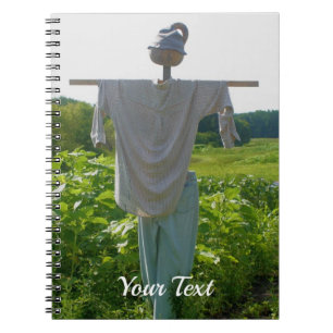 Scarecrow In Garden Field Nature Notebook