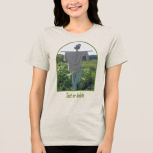 Scarecrow In Garden Field Personalized Tri-Blend Shirt