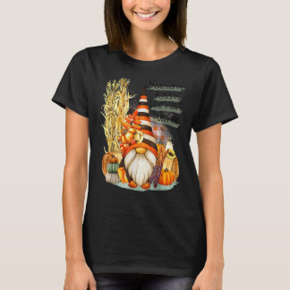 Scarecrow Kisses Harvest Wishes Gnome Pumpkin Than T-Shirt