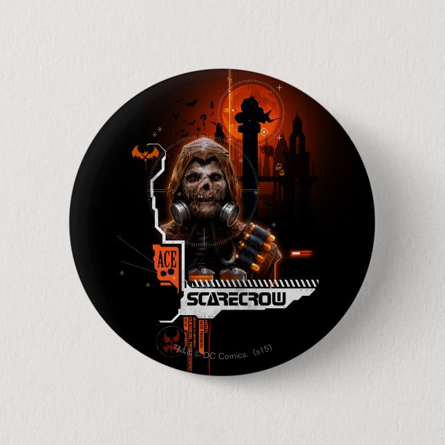 Scarecrow Orange Graphic 6 Cm Round Badge (Front)