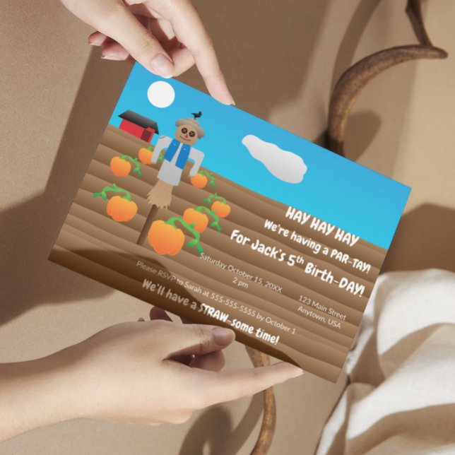 Scarecrow Party (landscape) Invitation (Creator Uploaded)