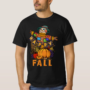 Scarecrow Pumpkin Garden Happy Fall Autumn Thanksg T-Shirt
