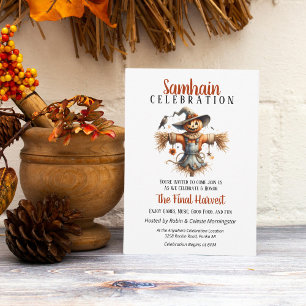 Scarecrow Samhain Harvest Halloween Party Invitation