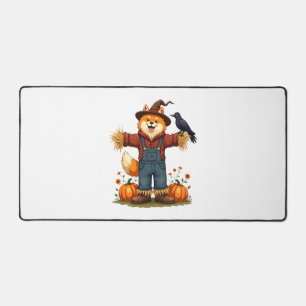 Scarecrow Samoyed Dog Desk Mat