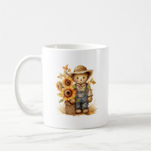 Scarecrow Sunflower  Coffee Mug
