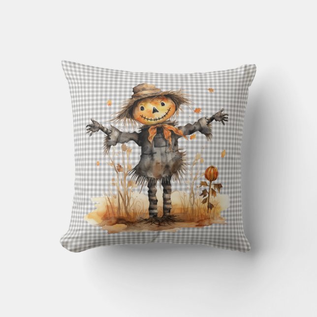 Scarecrow Throw Pillow (Front)