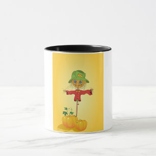 Scarecrow With Pumpkins Mug